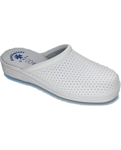 Zueco Piel Blanco 1300