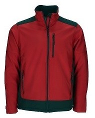 Chaqueta softshell con tres bolsillos y diseño bicolor