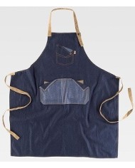Delantal con peto vaquero combinado M716