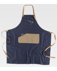 Delantal con peto vaquero combinado M718