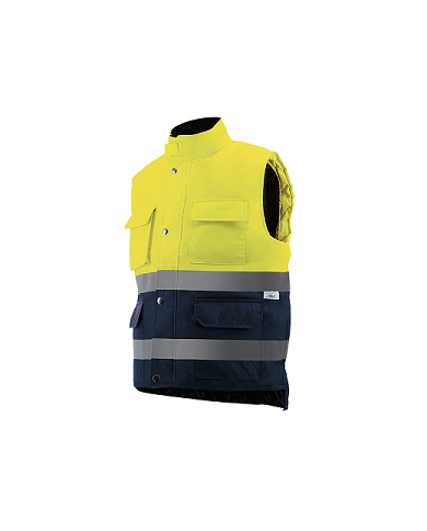 Chaleco acolchado combinado