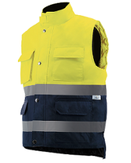 Chaleco acolchado combinado