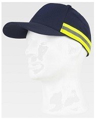 Gorra con cinta reflectante-fluorescente