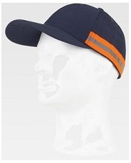 Gorra con cinta reflectante-fluorescente