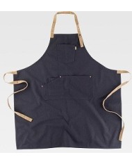 Delantal con peto en tejido canvas M722