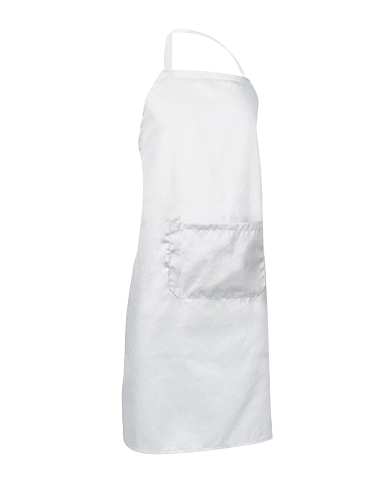 Delantal con peto y bolsillo. OVEN