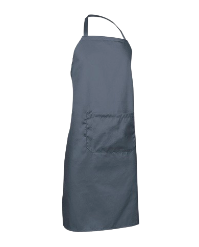 Delantal con peto y bolsillo. OVEN