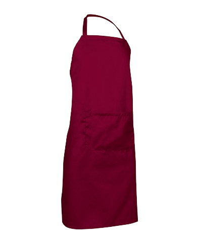 Delantal con peto y bolsillo. OVEN