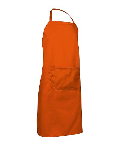 Delantal con peto y bolsillo. OVEN