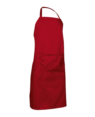 Delantal con peto y bolsillo. OVEN