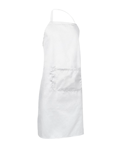 Delantal con peto y bolsillo. TIMBAL