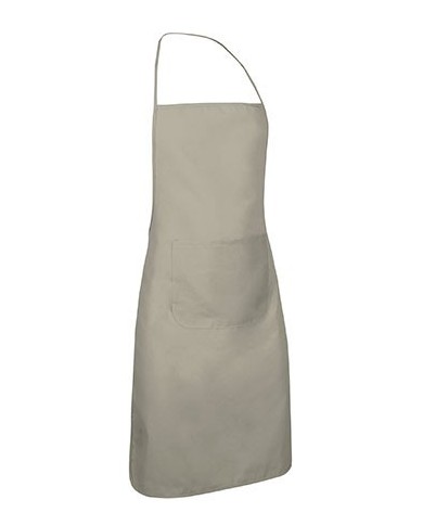 Delantal con peto y bolsillo. CHEF
