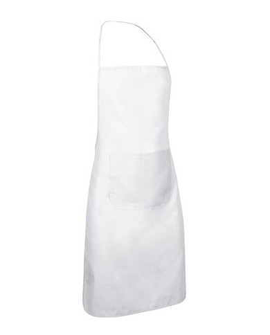 Delantal con peto y bolsillo. CHEF