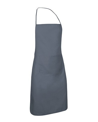 Delantal con peto y bolsillo. CHEF