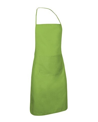 Delantal con peto y bolsillo. CHEF