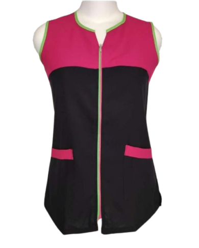 Bata Combinada  Cremallera Bicolor 805