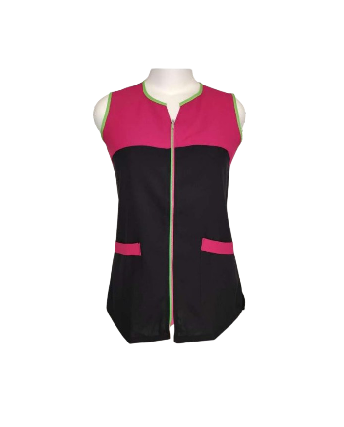 Bata Combinada  Cremallera Bicolor 805