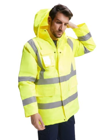 Parka acolchada de alta visibilidad combinada.(MERACK)