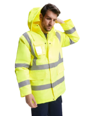 Parka acolchada de alta visibilidad combinada.(MERACK)