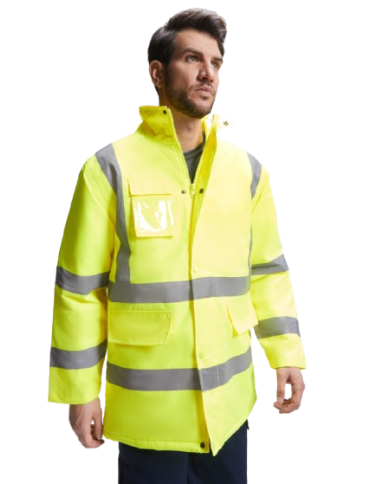 Parka acolchada de alta visibilidad combinada.(MERACK)