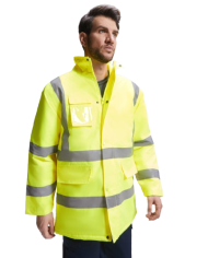 Parka acolchada de alta visibilidad combinada.(MERACK)