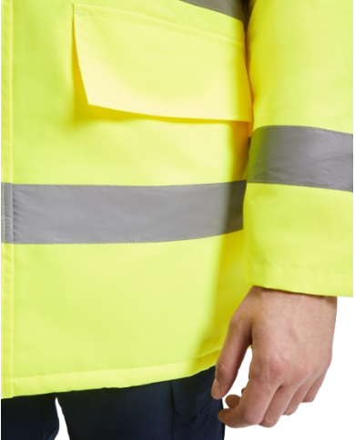 Parka acolchada de alta visibilidad combinada.(MERACK)