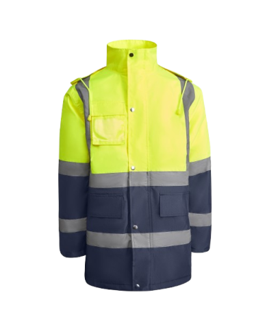 Parka acolchada de alta visibilidad combinada.(MERACK)