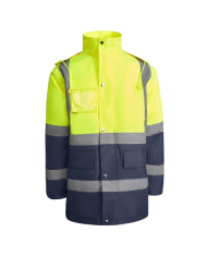 Parka acolchada de alta visibilidad combinada.(MERACK)