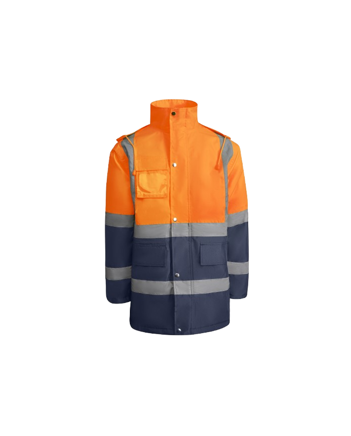 Parka acolchada de alta visibilidad combinada.(MERACK)