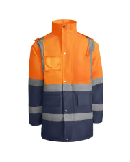 Parka acolchada de alta visibilidad combinada.(MERACK)