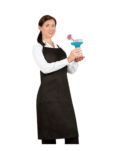 Delantal con peto multi bolsillos y espalda cruzada ajustable. FLAMBE