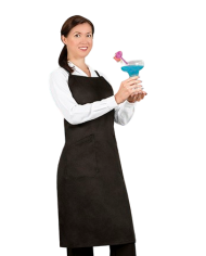 Delantal con peto multi bolsillos y espalda cruzada ajustable. FLAMBE