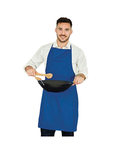 Delantal con peto y bolsillo. CHEF
