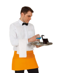 Delantal sin peto multi bolsillos. COFFEE