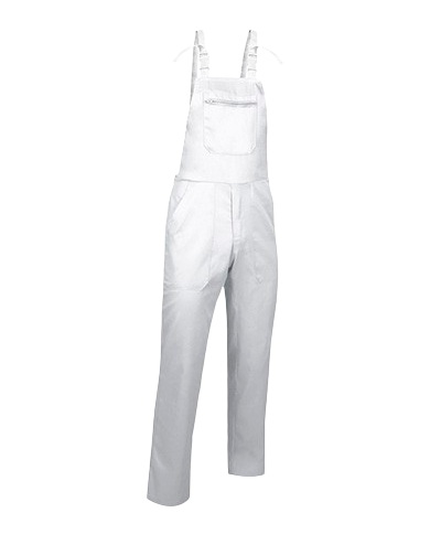 Pantalón con peto y tirantes.