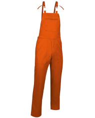 Pantalón con peto y tirantes.