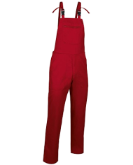 Pantalón con peto y tirantes.