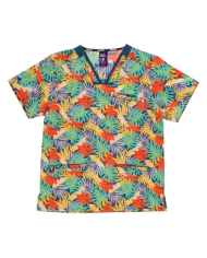 Casaca unisex de manga corta con tejido elástico y estampado. B9859