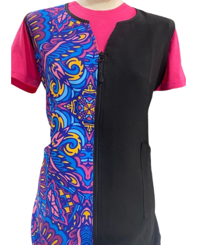 Bata con cremallera anti-lejía