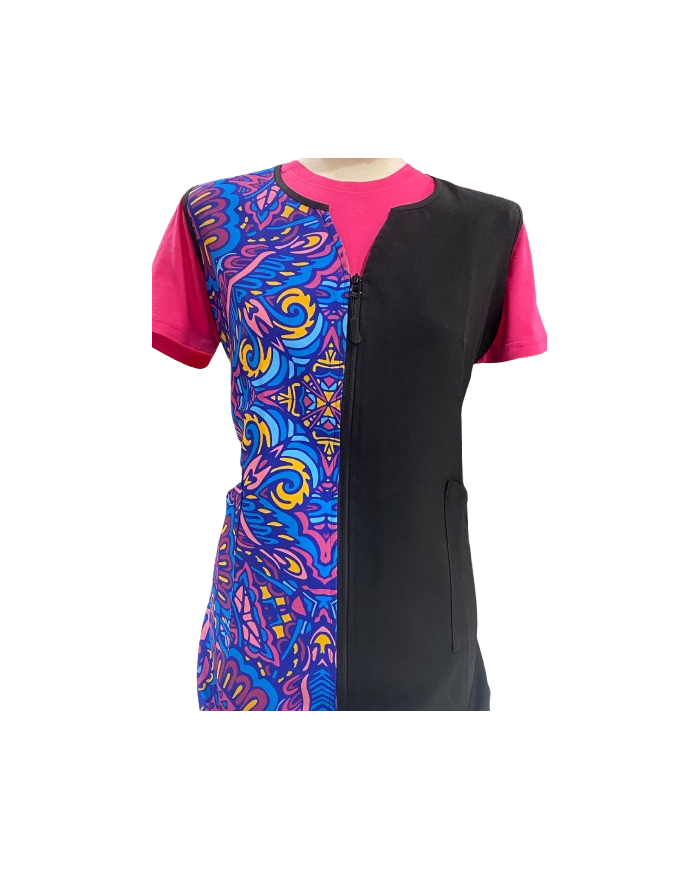 Bata con cremallera anti-lejía