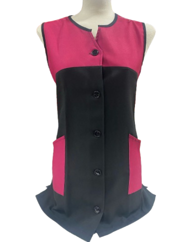 Bata de botones anti-lejía