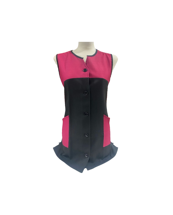 Bata de botones anti-lejía