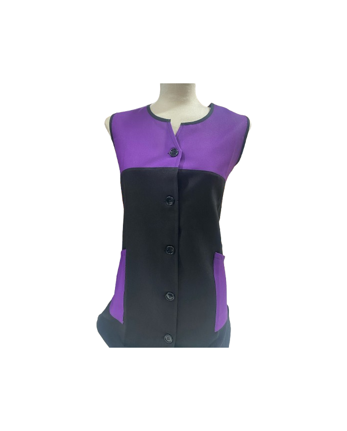 Bata de botones anti-lejía