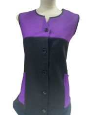 Bata de botones anti-lejía