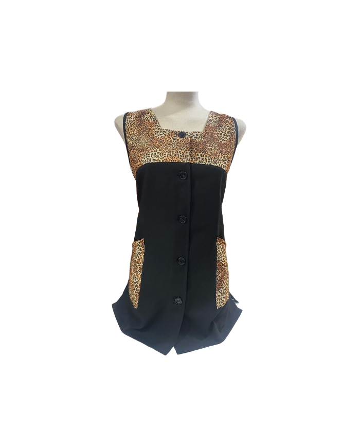 Bata de botones anti-lejía