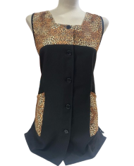 Bata de botones anti-lejía