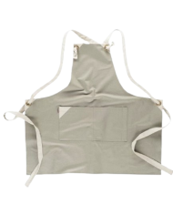 Delantal peto canvas cruzado azul. M752