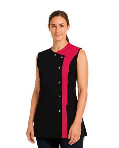 Bata corchetes contraste fucsia Mod.82