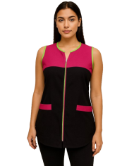 Bata Combinada  Cremallera Bicolor 805