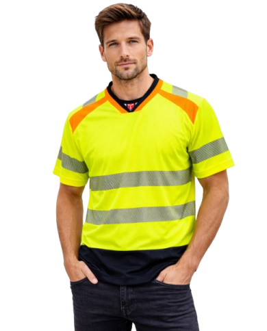 Camiseta bicolor segmentada